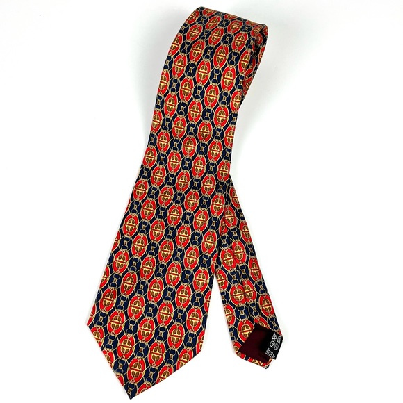 Burberry Men’s Chain Print Silk Tie - Picture 1 of 7